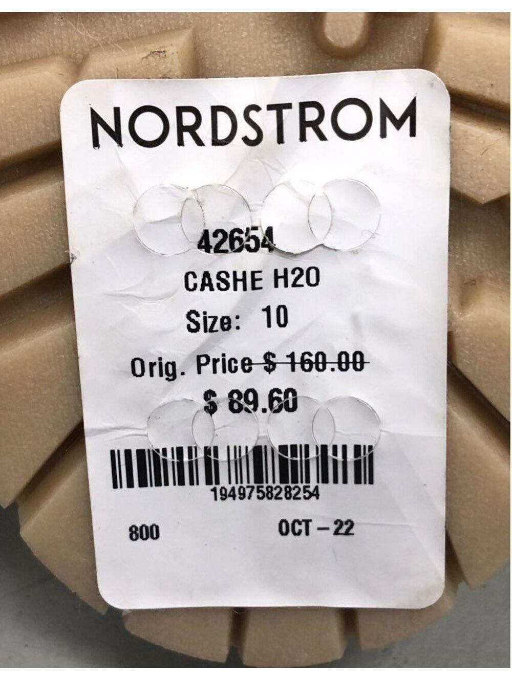 Dolce Vita Cashe H2O Tan Suede Waterproof Lug Sole Ankle Boots Women's Size 10 - Picture 7 of 7
